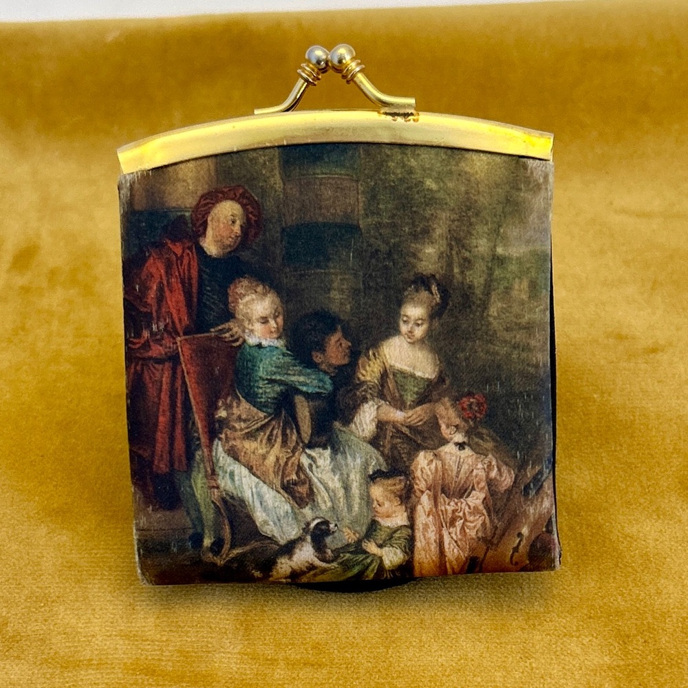 Vintage Silk Printed Coin Purse